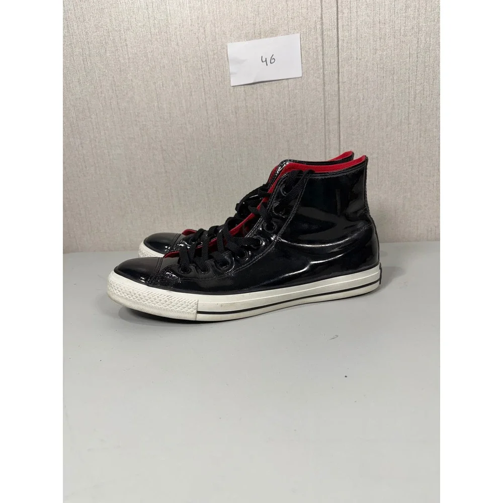 Converse All‎ Star Chuck Taylor High Black Patent Leather Size men 10 women 12